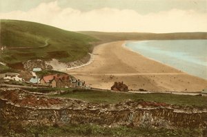 Woolacombe, sandet fra Mortehoe af English Photographer